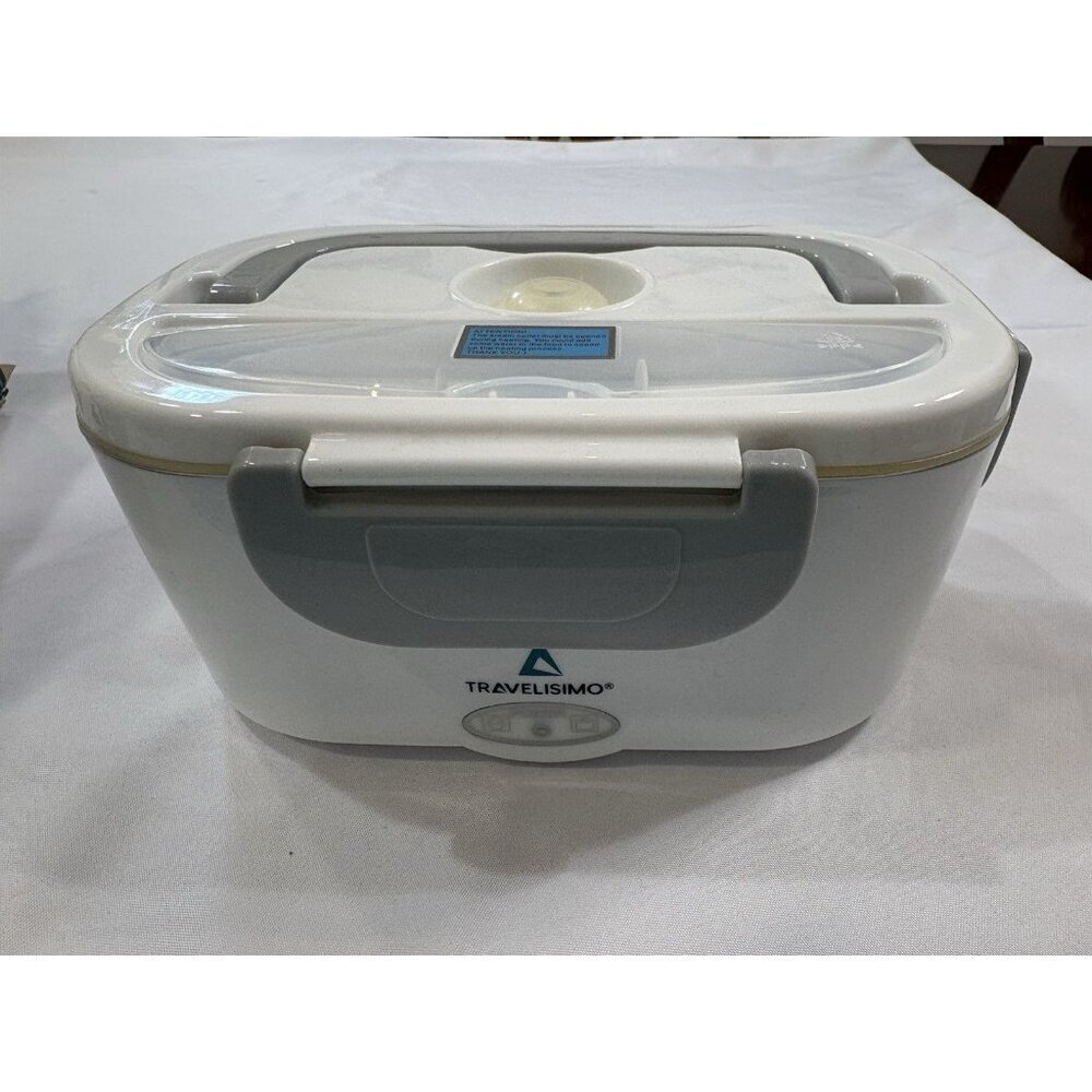 TRAVELISIMO Electric Heated Lunch Box 100W 1.5 L Portable Food Warmer 12/24/110V - Picture 4 of 10